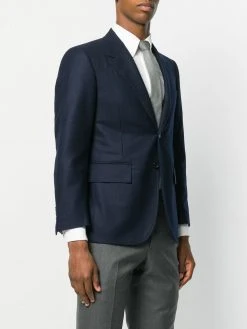 Thom Browne Wide Lapel Solid Wool Sport Coat