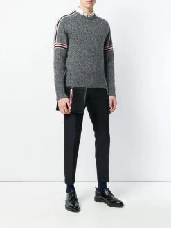 Thom Browne vertical Intarsia stripe small tablet holder