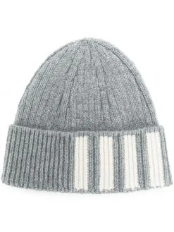Thom Browne 4-Bar ribbed beanie