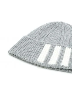 Thom Browne 4-Bar ribbed beanie