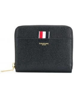 Thom Browne pebbled short zip-around purse