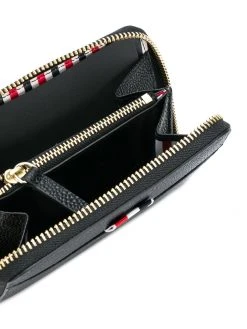 Thom Browne pebbled short zip-around purse