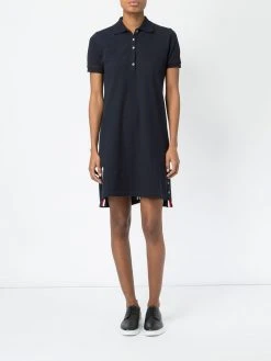 Thom Browne Striped Pique Polo Dress