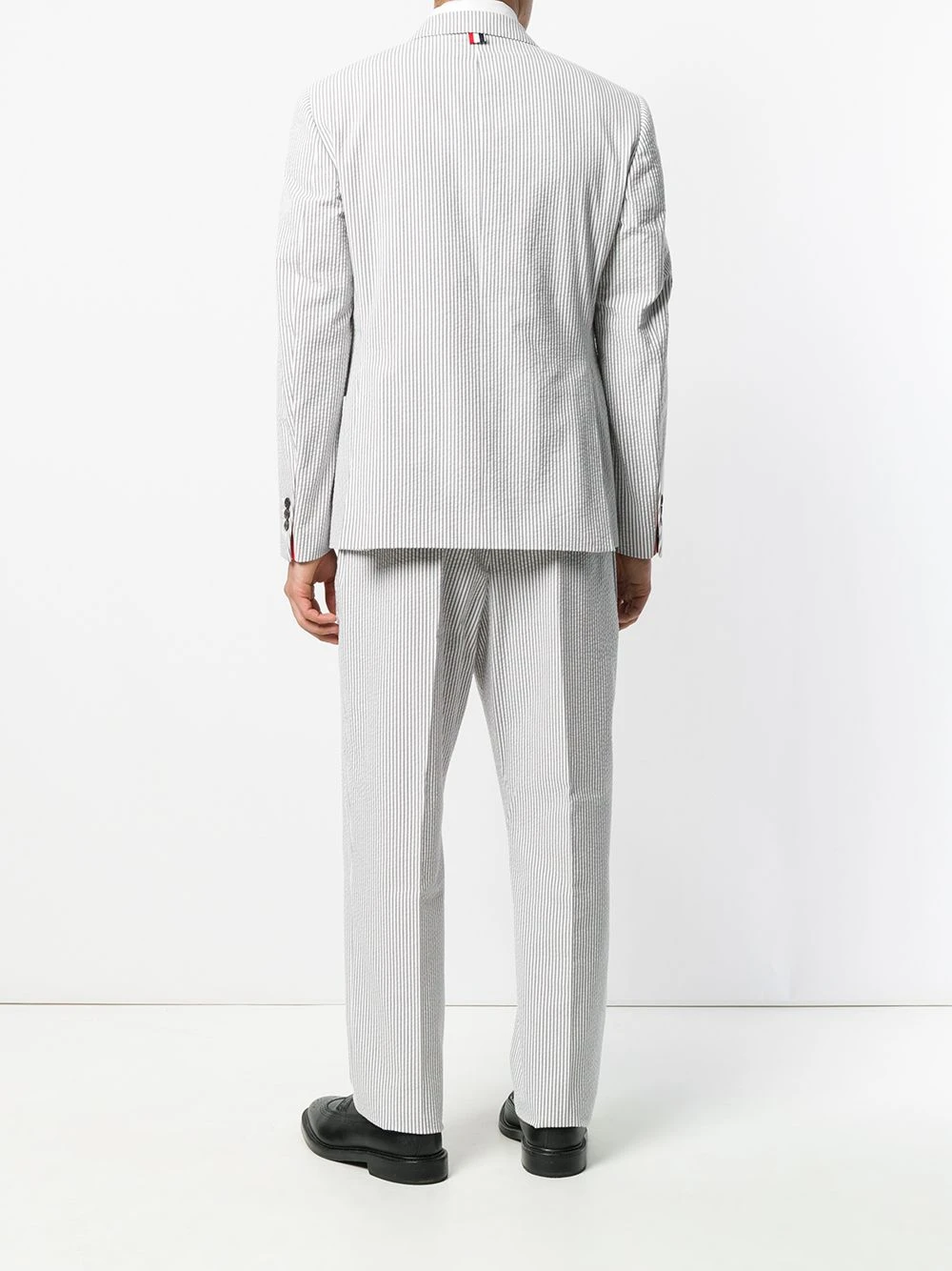 Discount β Thom Browne Seersucker Suit With Tie single breasted suits of men 𧨠4 Thom Browne Seersucker Suit With Tie