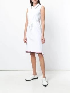 Thom Browne signature stripe drawstring dress