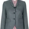 Thom Browne Center-back Stripe Sport Coat In Solid Wool Twill