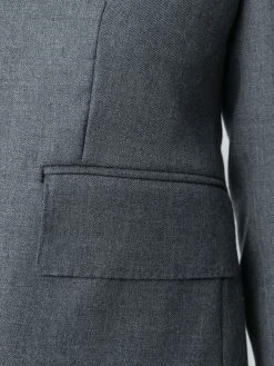 Thom Browne Center-back Stripe Sport Coat In Solid Wool Twill