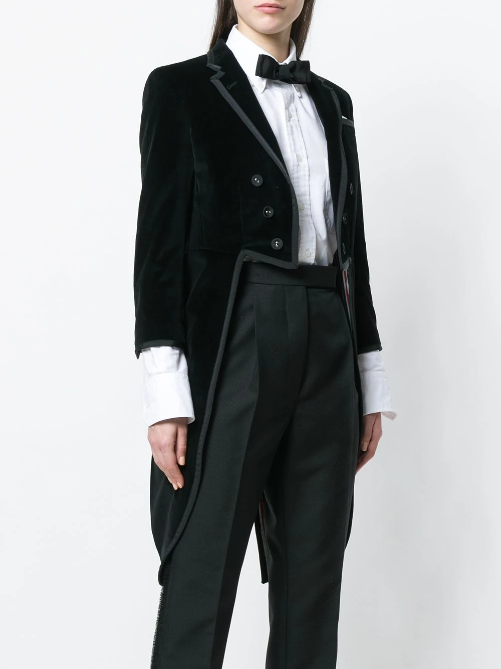 Best Pirce βοΈ Thom Browne Tonal Grosgrain tipped Tailcoat In Velvet blazers of women π₯° 3 Thom Browne Tonal Grosgrain-tipped Tailcoat In Velvet