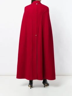 Buy π Thom Browne High Button Pintuck Double Breasted Cape In Pilot Cloth Melton capes of women β 8 Thom Browne High-Button Pintuck Double-Breasted Cape In Pilot Cloth Melton