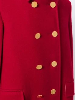 Buy π Thom Browne High Button Pintuck Double Breasted Cape In Pilot Cloth Melton capes of women β 9 Thom Browne High-Button Pintuck Double-Breasted Cape In Pilot Cloth Melton