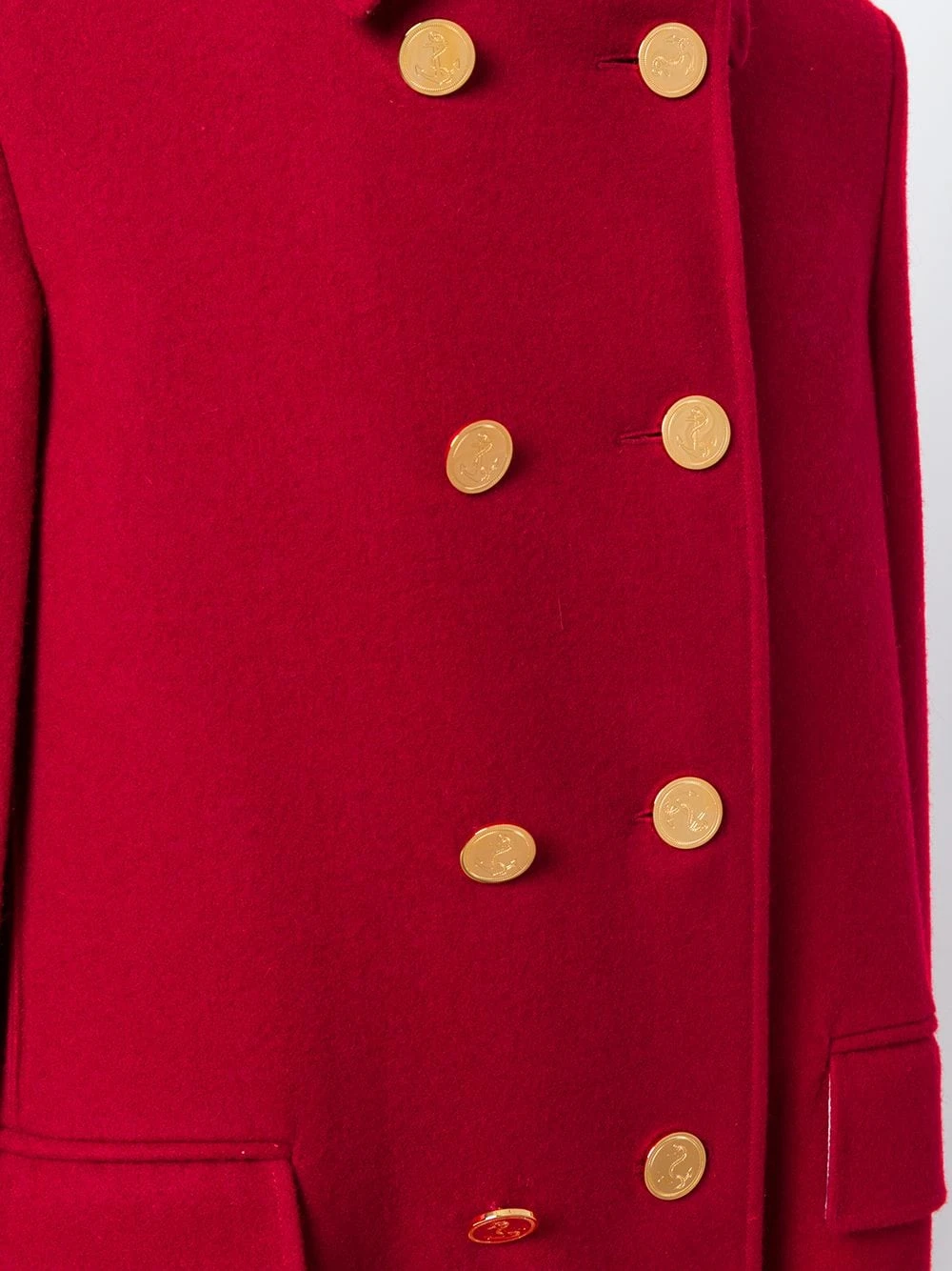 Buy π Thom Browne High Button Pintuck Double Breasted Cape In Pilot Cloth Melton capes of women β 5 Thom Browne High-Button Pintuck Double-Breasted Cape In Pilot Cloth Melton