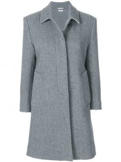 Thom Browne Unlined Bal Collar Overcoat In Boiled Wool