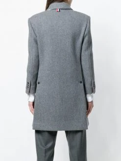 Thom Browne Unlined Bal Collar Overcoat In Boiled Wool