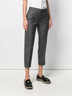 Best Pirce ⭐ Thom Browne Striped Low rise Wool Trouser cropped pants of women ✔️ 7 Thom Browne Striped Low-rise Wool Trouser