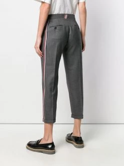 Best Pirce ⭐ Thom Browne Striped Low rise Wool Trouser cropped pants of women ✔️ 8 Thom Browne Striped Low-rise Wool Trouser