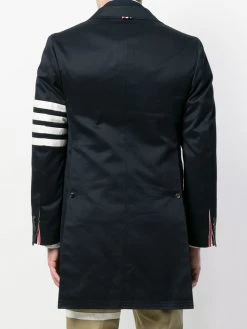 Thom Browne Unconstructed 4-Bar Stripe Classic Chesterfield Overcoat