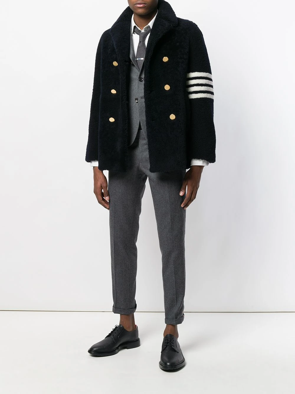 Coupon π Thom Browne Unconstructed Classic Shearling Peacoat peacoats of men β€οΈ 2 Thom Browne Unconstructed Classic Shearling Peacoat