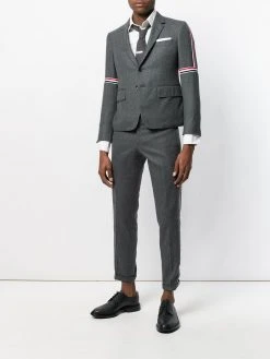 Thom Browne Seamed Elastic Stripe Skinny Wool Trouser