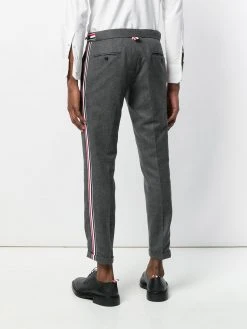 Thom Browne Seamed Elastic Stripe Skinny Wool Trouser