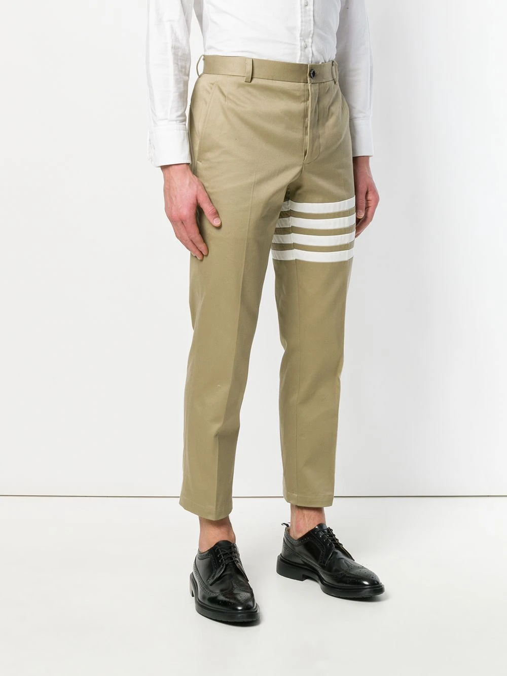 Cheapest β Thom Browne Seamed 4 Bar Stripe Unconstructed Chino Trouser In Cotton Twill cropped pants of men π€© 3 Thom Browne Seamed 4-Bar Stripe Unconstructed Chino Trouser In Cotton Twill