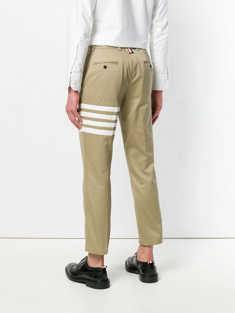 Cheapest β Thom Browne Seamed 4 Bar Stripe Unconstructed Chino Trouser In Cotton Twill cropped pants of men π€© 4 Thom Browne Seamed 4-Bar Stripe Unconstructed Chino Trouser In Cotton Twill
