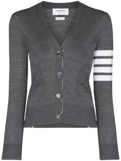Thom Browne Milano Stitch V-Neck Merino Cardigan