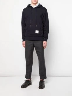 Thom Browne RWB stripe loopback hoodie