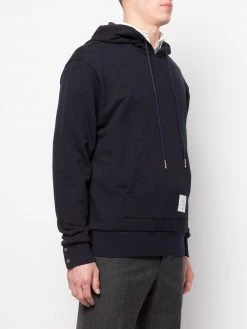Thom Browne RWB stripe loopback hoodie