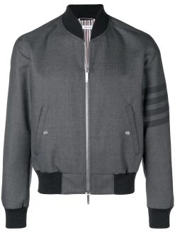 Thom Browne 4-Bar Ribbed Knit Blouson Jacket