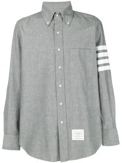 Thom Browne 4-Bar Straight-Fit Chambray Shirt