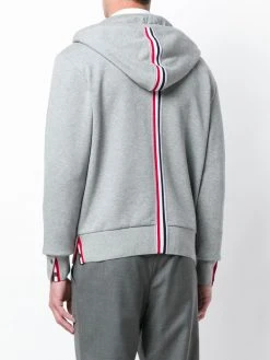 Thom Browne Center-Back Stripe Zip-Up Hoodie