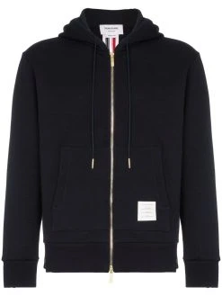Thom Browne Center-Back Stripe Loopback Hoodie