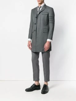 Thom Browne 4-Bar high-armhole Chesterfield coat