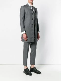 Thom Browne 4-Bar high-armhole Chesterfield coat