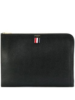 Thom Browne pebbled document gusset folio