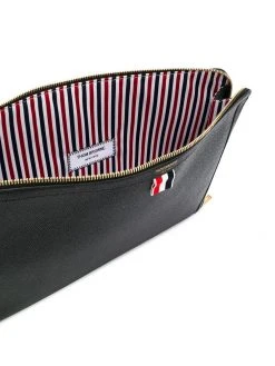 Outlet ⭐ Thom Browne Pebbled document gusset folio clutch bags of men ⌛ 9 Thom Browne pebbled document gusset folio