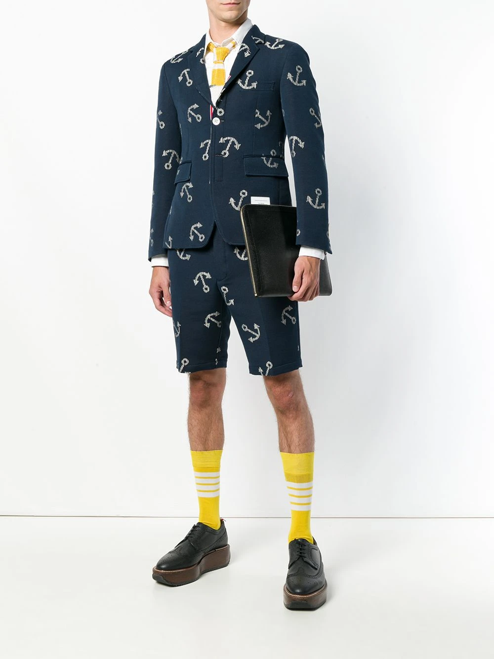 Outlet ⭐ Thom Browne Pebbled document gusset folio clutch bags of men ⌛ 2 Thom Browne pebbled document gusset folio