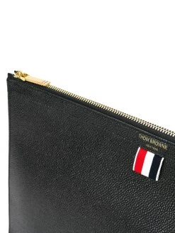 Outlet ⭐ Thom Browne Pebbled document gusset folio clutch bags of men ⌛ 8 Thom Browne pebbled document gusset folio