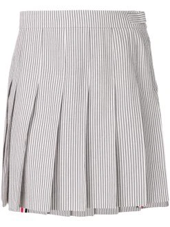 Thom Browne Seersucker Mini Pleated Skirt