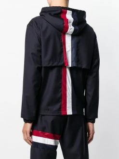 Thom Browne Center-Back Stripe Wool Hoodie
