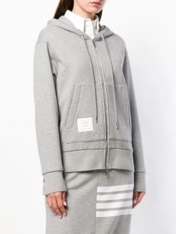 Thom Browne Center-Back Stripe Zip-Up Hoodie