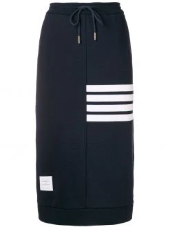 Thom Browne 4-Bar Loopback Sack Skirt