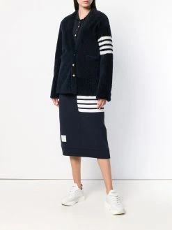 Thom Browne 4-Bar Loopback Sack Skirt