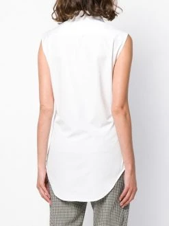 Thom Browne Sleeveless Grosgrain Poplin Shirt