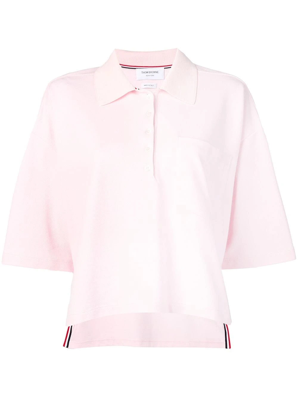 New ✨ Thom Browne Piqué Cotton Oversized Pocket Polo polo tops of women ✔️ 1 Thom Browne Piqué Cotton Oversized Pocket Polo