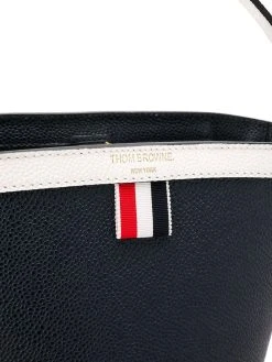 Thom Browne Fun Mix Leather Sand Bucket Bag