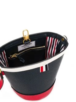 Thom Browne Fun Mix Leather Sand Bucket Bag