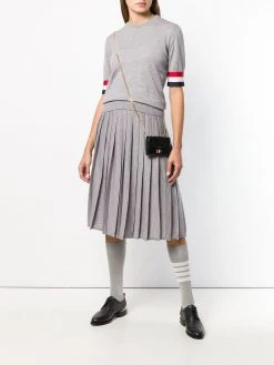 Thom Browne pebbled short envelope wallet