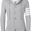 Thom Browne 4-bar Loopback Hooded Sport Coat