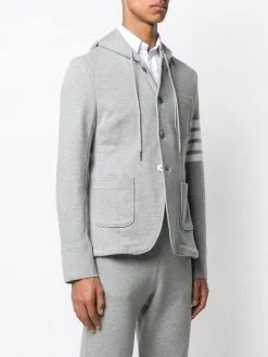Thom Browne 4-bar Loopback Hooded Sport Coat